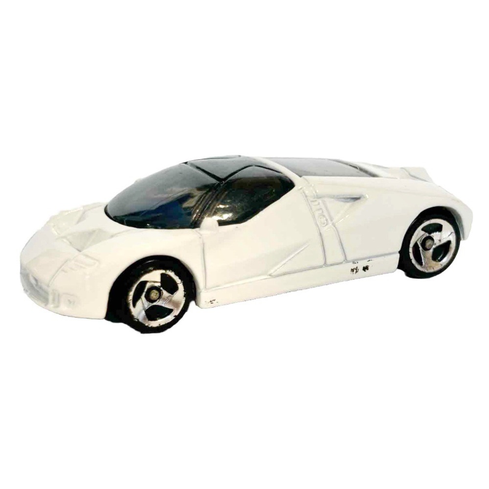 Vintage 1997 Hot Wheels White Ford GT-90 Diecast Model Toy Car Black Window 1:64